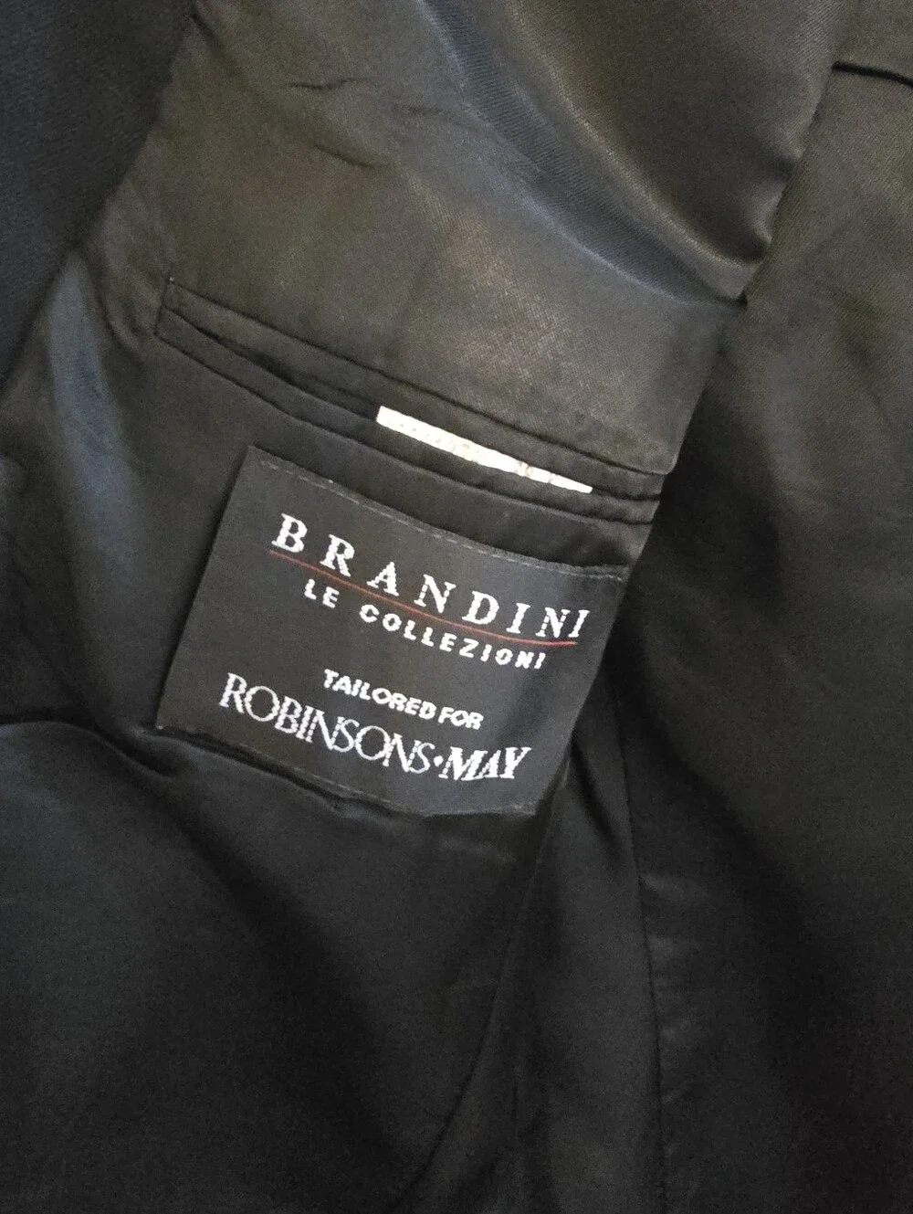 Brandini Le Collezioni Tailored for Robinson's Pure Wool Black Blazer 38R